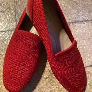 Cole Haan Classic Knit Loafers Slip On Tango Red Stitchlite